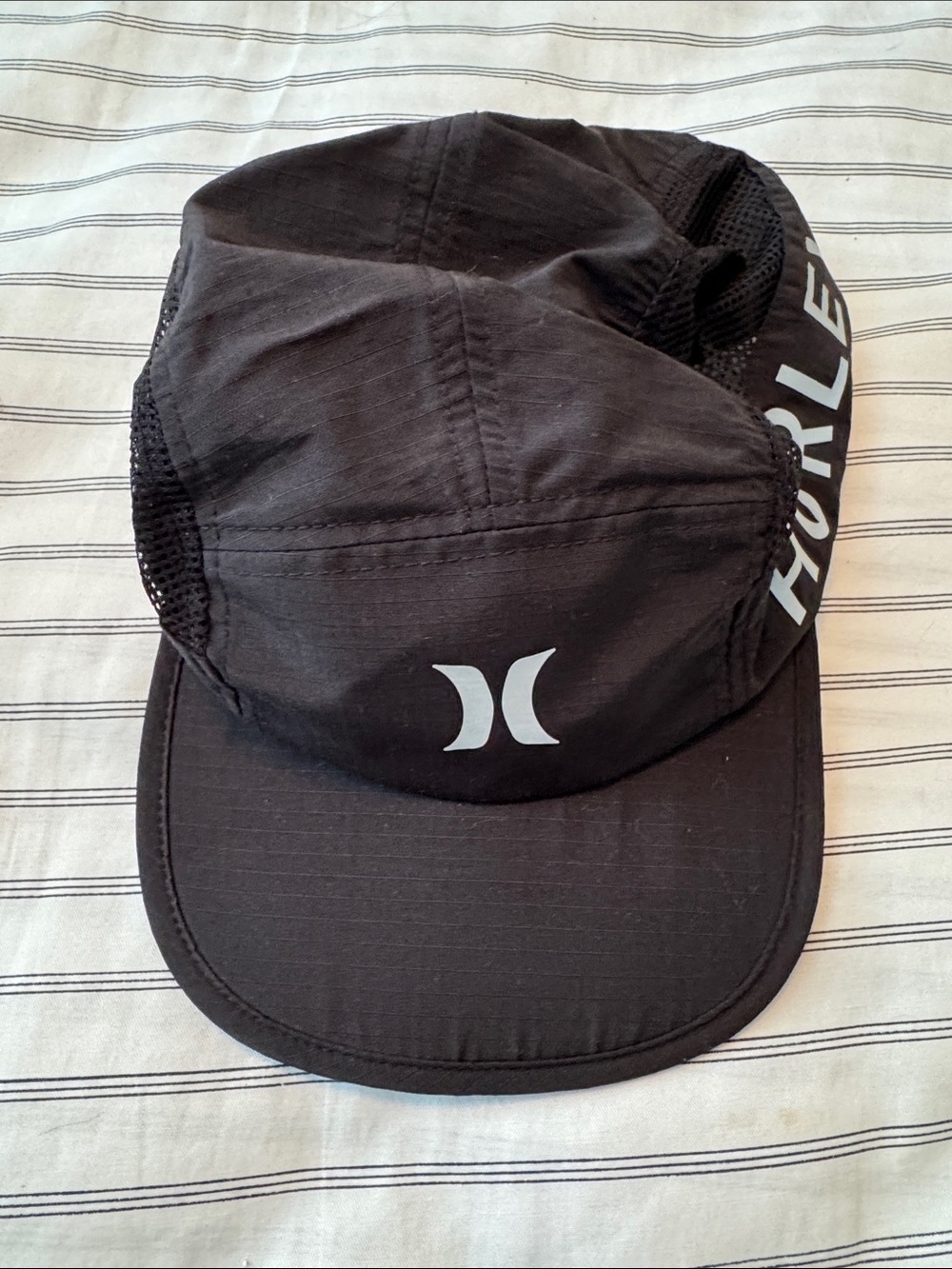 Hurley Black Cap with White Logo